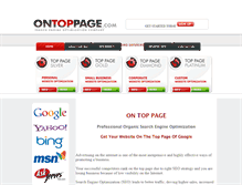 Tablet Screenshot of ontoppage.com